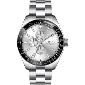 Invicta Aviator Men 45mm Stainless Steel Steel Silver dial VH67 Quartz