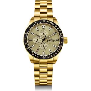 Invicta Aviator Stainless Steel Men’s Quartz Watch – 45mm(Gold)