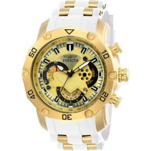 Invicta Men Pro Diver Scuba Quartz Watch, White, 23422(23424)