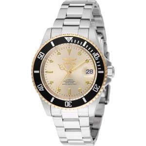 Invicta Pro Diver 49317 Men’s Watch – Waterproof – Analogue – Automatic Movement – Stainless Steel with Gold dial – 40mm