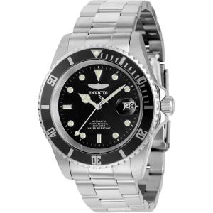 Invicta Pro Diver Stainless Steel Men’s Automatic Watch – 43mm(Silver / Black)