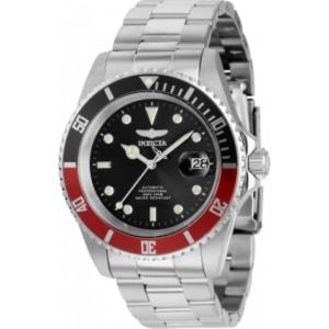 Invicta Pro Diver Stainless Steel Men’s Automatic Watch – 43mm(Silver / Red)