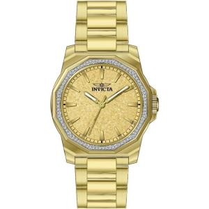 Invicta Speedway Men 42mm Stainless Steel Gold Gold dial PC21J Quartz