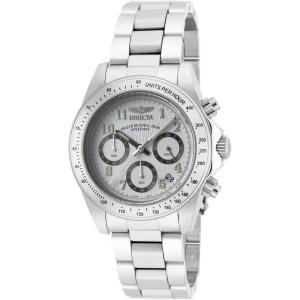 Invicta Speedway Stainless Steel Men’s Quartz Watch – 39mm(White/Silver)