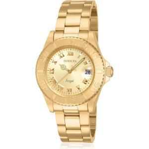Invicta Women’s Angel 40mm Gold Tone/Rose Tone Stainless Steel Quartz Watch, Gold (Model: 14321, 14368)(Stainless Steel)