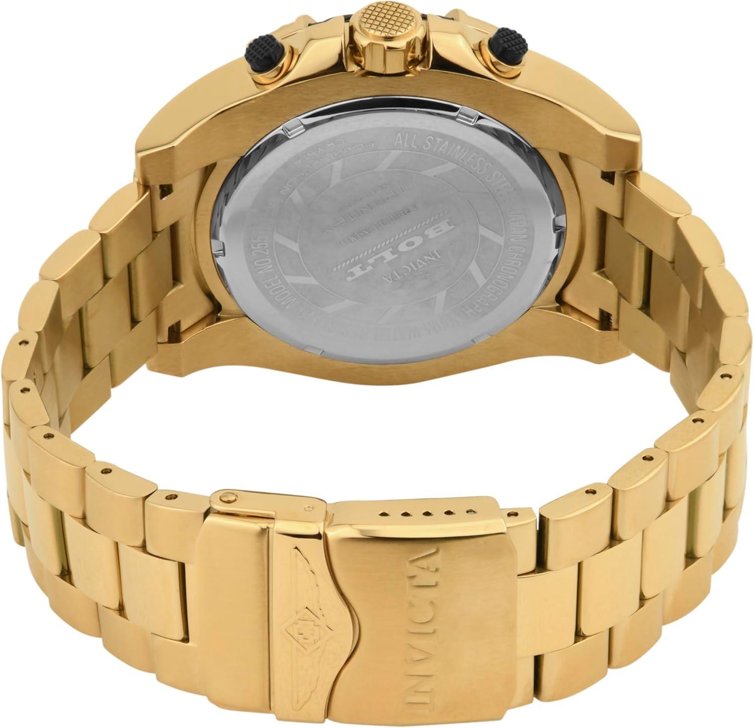 image:imageInvicta 25515 Bolt Men 52mm Stainless Steel Gold Gold dial VD54 Quartz
