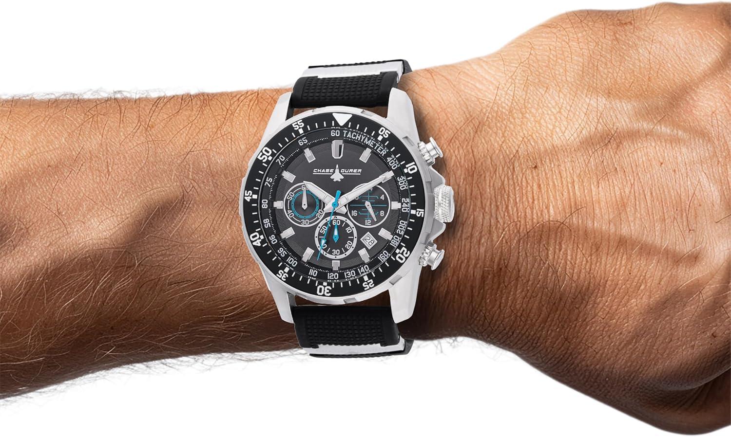 image:imageInvicta Chase Durer Conquest Elite Men 4600mm Stainless Steel Aluminum Black Steel Black dial VD53 Quartz