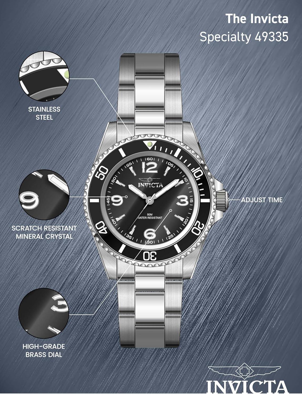 image:imageInvicta Mens Watch Stainless Steel 40mmBlack