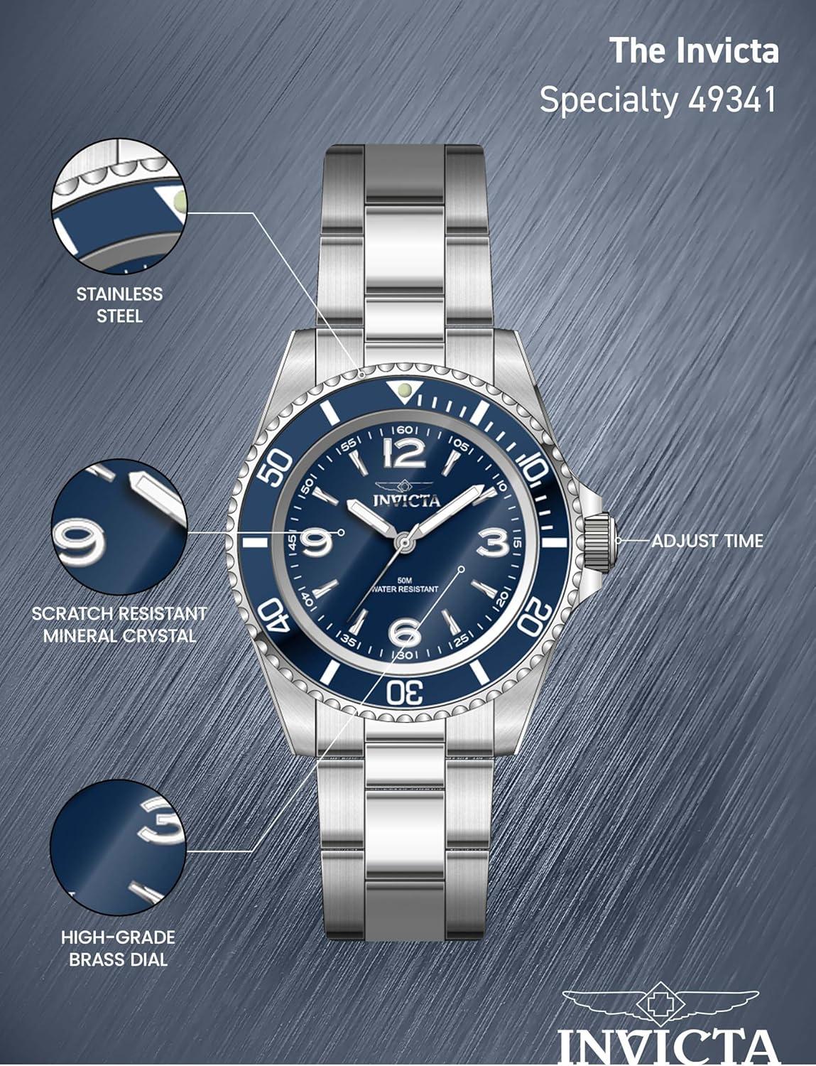 image:imageInvicta Mens Watch Stainless Steel 40mmBlue