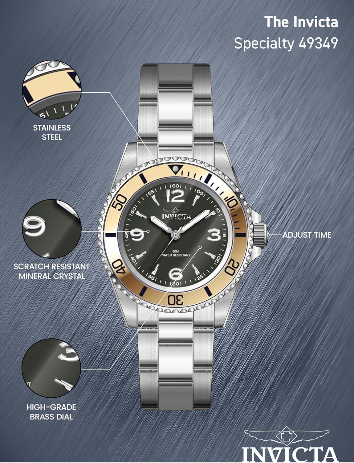 image:imageInvicta Mens Watch Stainless Steel 40mmCharcoal