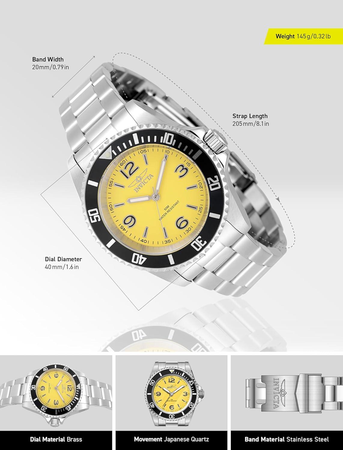 image:imageInvicta Mens Watch Stainless Steel 40mmYellow