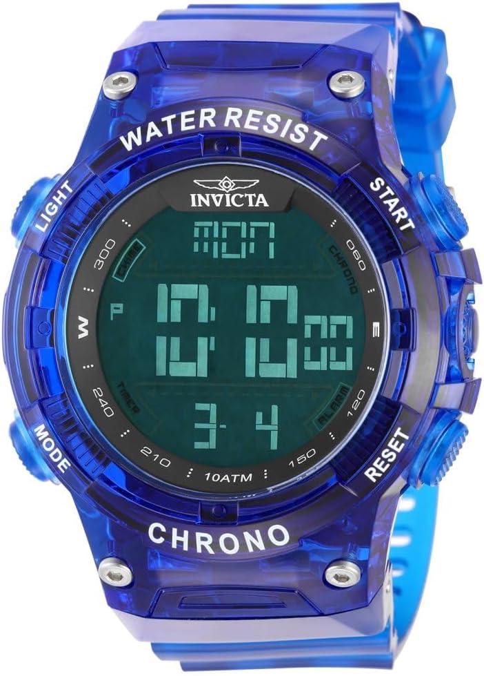 image:imageInvicta Racing Men 52mm Plastic Blue Black dial Electronic Digital
