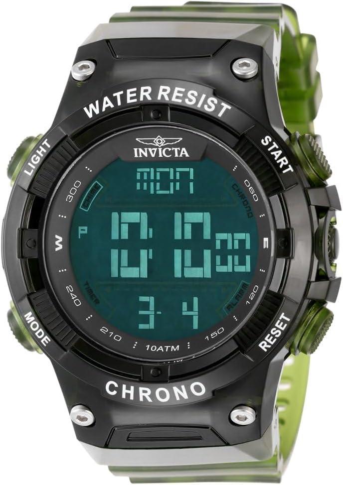 image:imageInvicta Racing Men 52mm Plastic Dark Green Black dial Electronic Digital