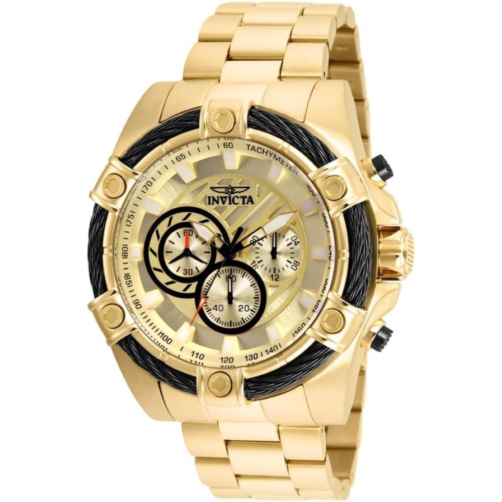 image:imageInvicta 25515 Bolt Men 52mm Stainless Steel Gold Gold dial VD54 Quartz