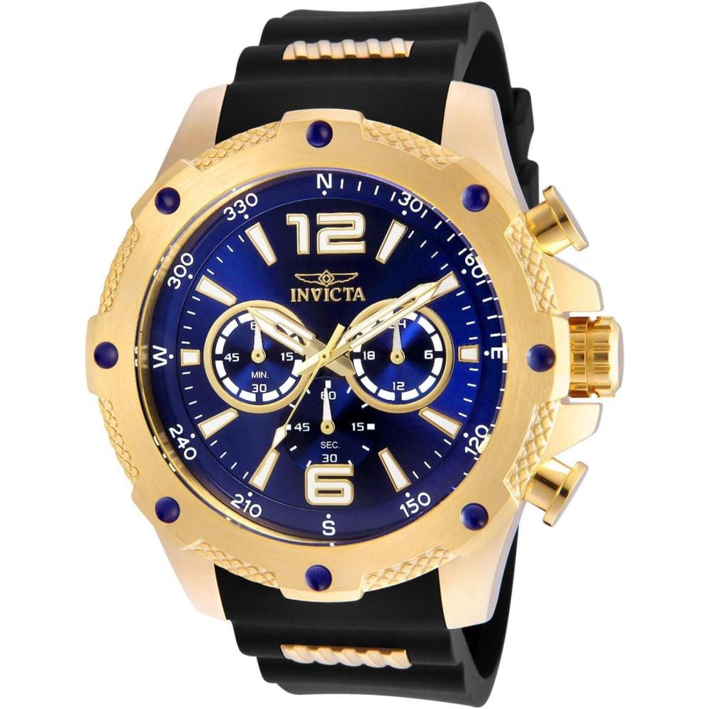 image:imageInvicta IForce Stainless Steel Mens Quartz Watch 50mmBlue