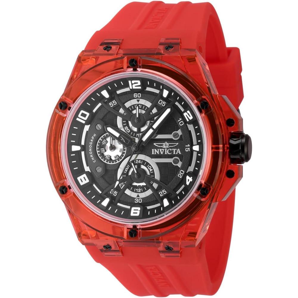 image:imageInvicta Racing Men 46mm Plastic Red Black dial VH67 Quartz