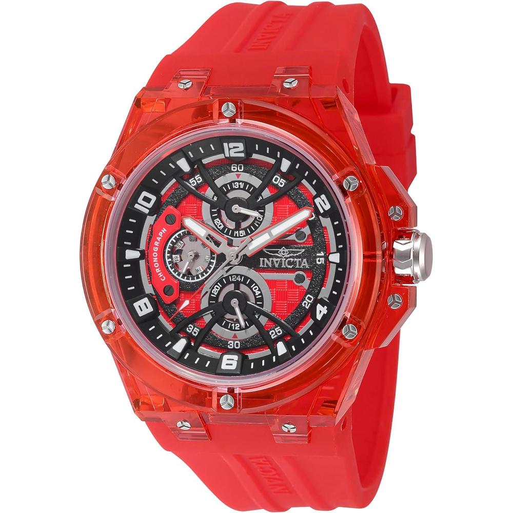 image:imageInvicta Racing Men 46mm Plastic Red Red dial VH67 Quartz