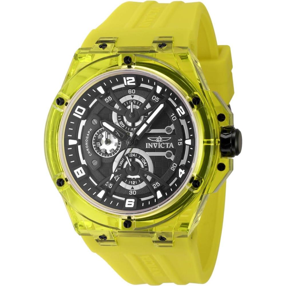 image:imageInvicta Racing Men 46mm Plastic Yellow Black dial VH67 Quartz