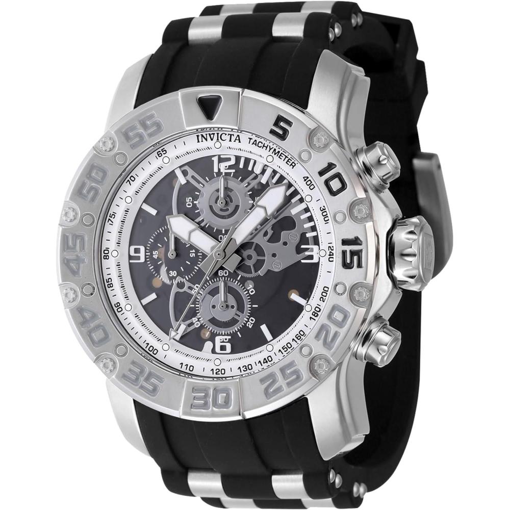 image:imageInvicta Racing Men 48mm Stainless Steel Steel Black dial VD55 Quartz