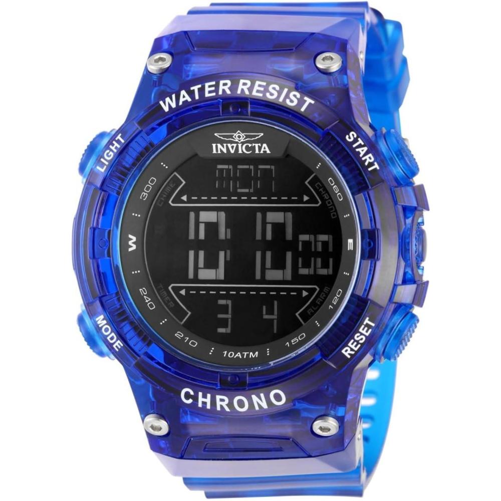image:imageInvicta Racing Men 52mm Plastic Blue Black dial Electronic Digital