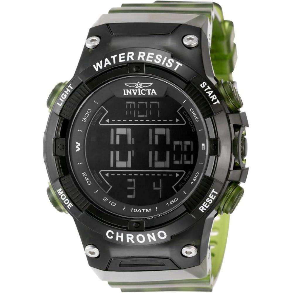 image:imageInvicta Racing Men 52mm Plastic Dark Green Black dial Electronic Digital