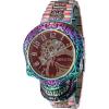 image:imageInvicta Mens 50mm Artist Series Skull Automatic Skeletonized Dial Iridescent Stainless Steel Bracelet Watch