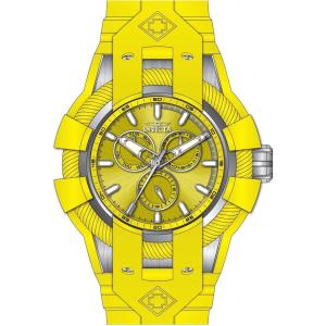 Invicta Bolt Men 50mm Stainless Steel + Silicone Yellow + Steel Yellow dial VH68 Quartz