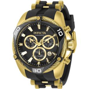 Invicta Men’s Bolt 50mm Stainless Steel, Silicone Quartz Watch, Gold (Model: 31315)