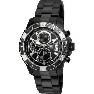 Invicta Men’s Pro Diver Quartz Multifunction Silver Dial Watch(Black)
