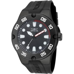Invicta Men’s Pro Diver Quartz Watch with a Silicone Band, Black (Model: 18026)