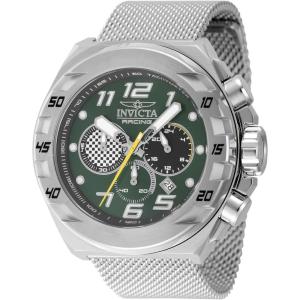 Invicta Racing Men 48.0mm Stainless Steel Steel Black+Green dial VD53 Quartz
