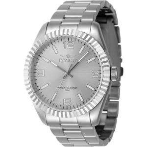 Invicta Specialty 47449 Men’s Watch – Waterproof – Analogue – Quartz Movement – Stainless Steel with Silver dial – 43mm