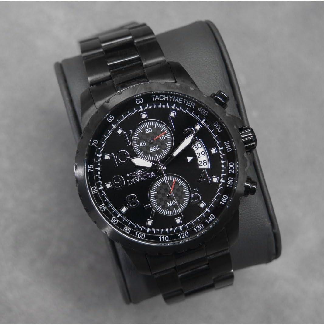 image:imageInvicta Mens 13787 Specialty Chronograph Black Dial Black IonPlated Stainless Steel Watch