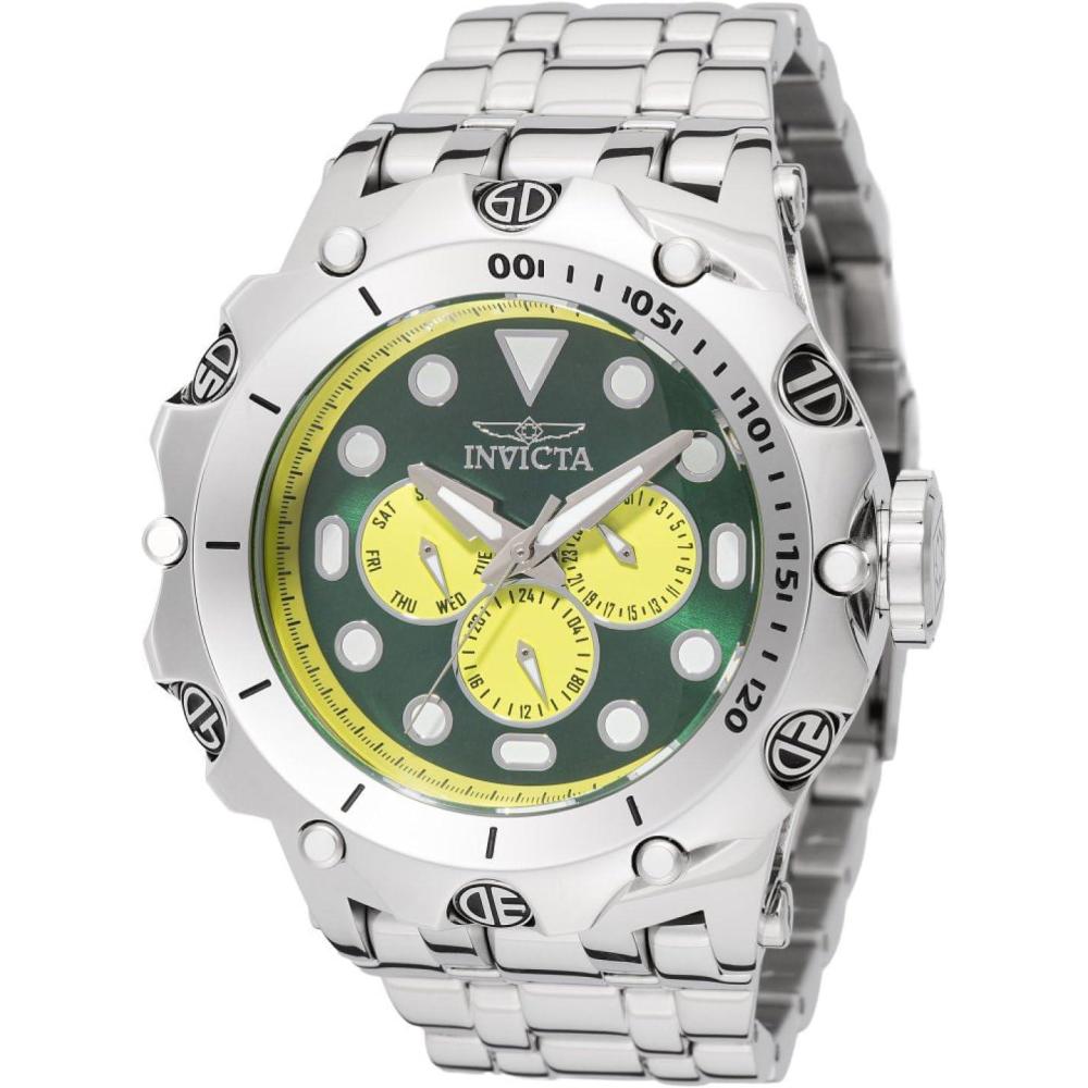 image:imageInvicta Reserve Men 510mm Stainless Steel Steel GreenLight Green dial VH63 Quartz