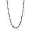 image:imageInvicta Jewelry Stainless Steel Necklace for Men Polished Byzantine Chain 8mm  26InchBlack