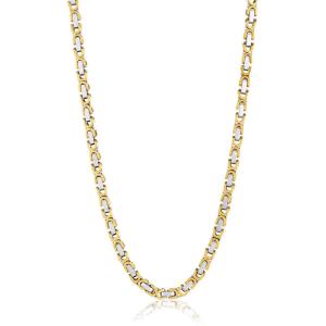 Invicta Jewelry Stainless Steel Necklace for Men, Polished Byzantine Chain (8mm) – 26-Inch(Gold)