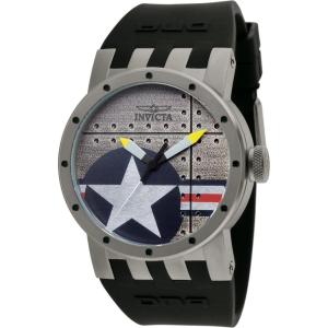 Invicta Men’s 11647 DNA Bomber Silver Dial Black Silicone Watch