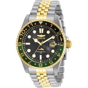Invicta Men’s 30625 Pro Diver Quartz 3 Hand Black Dial Watch