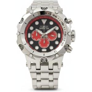 Invicta Reserve Men 51.0mm Stainless Steel Steel Black+Red dial VH63 Quartz