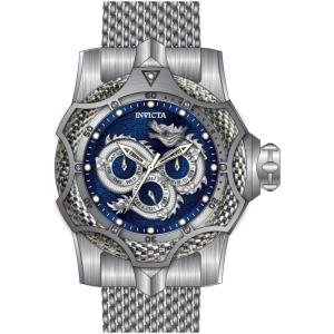 Invicta Venom Men 52.5mm Stainless Steel Steel Blue+Silver dial VH63 Quartz