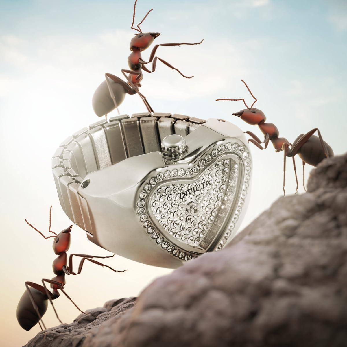 image:imageInvicta Mini Ring Watch Lady 185mm Stainless Steel Steel WhiteSilver dial VC00 Quartz