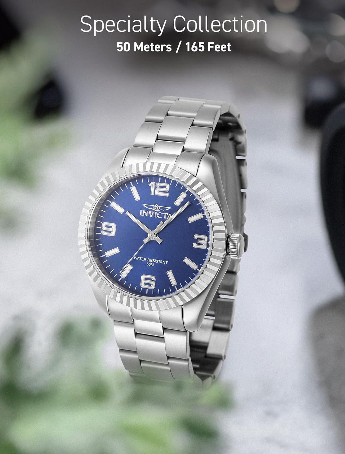 image:imageInvicta Specialty 47466 Womens Watch Waterproof Analogue Quartz Movement Stainless Steel with Blue dial 36mm