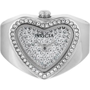 Invicta Mini Ring Watch Lady 18.5mm Stainless Steel Steel White+Silver dial VC00 Quartz