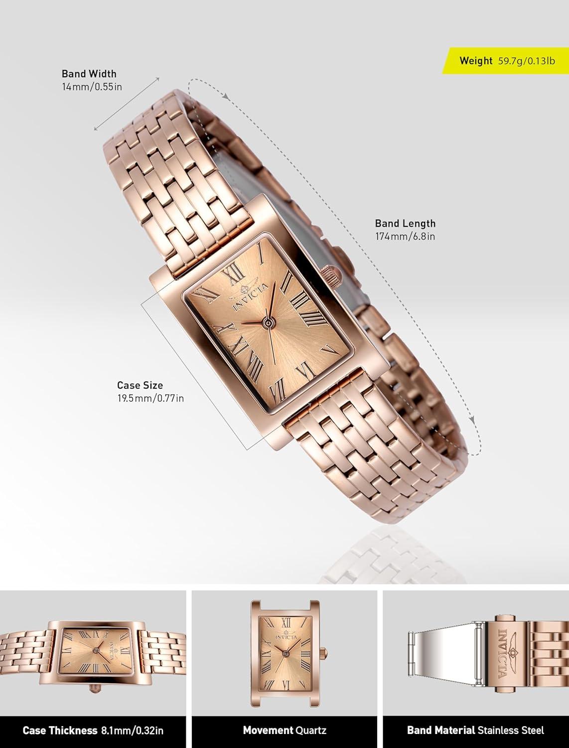 image:imageInvicta Angel Lady 1950mm Stainless Steel Rose Gold Rose Gold dial PC21J Quartz