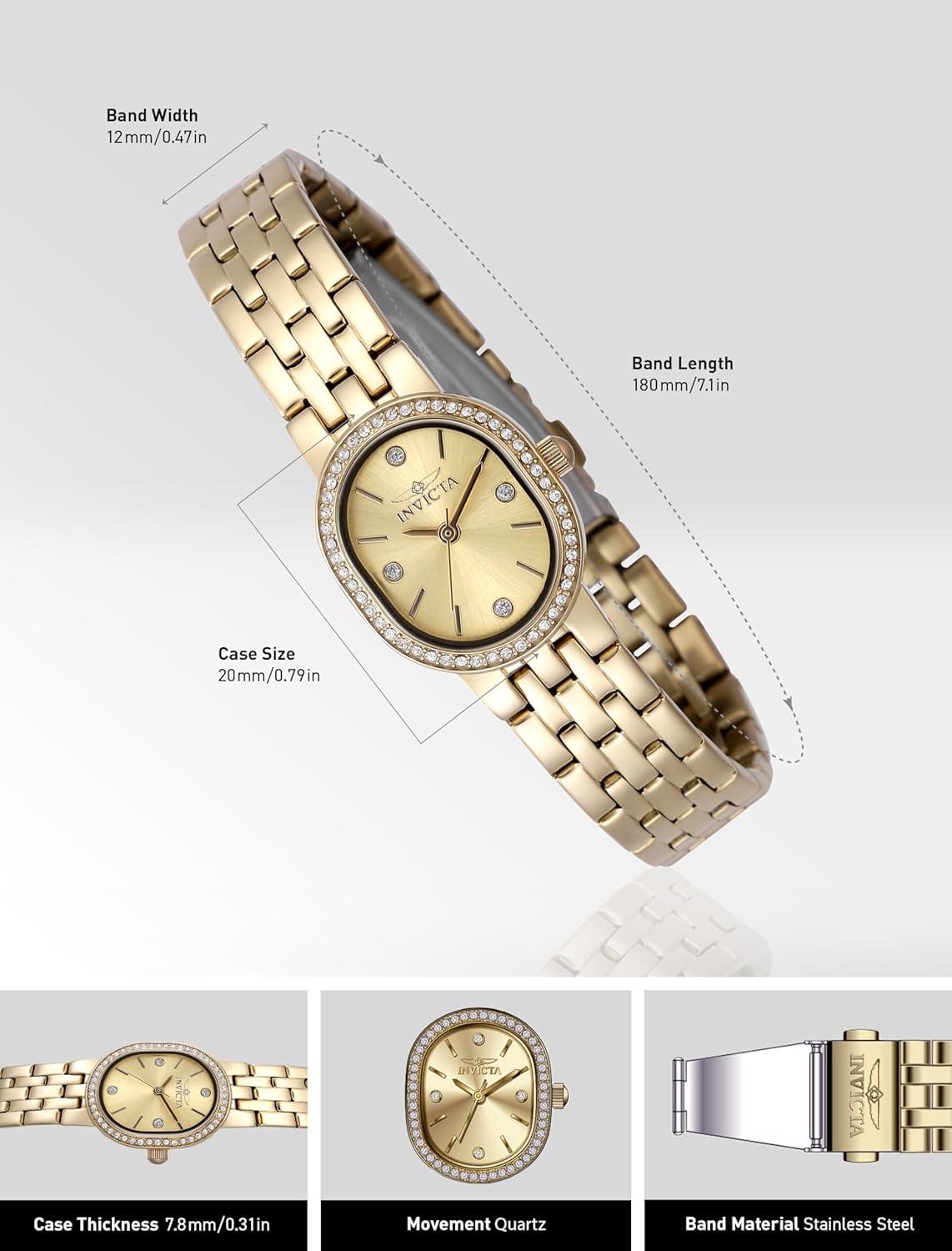 image:imageInvicta Angel Stainless Steel Womens Quartz Watch 20mmGold