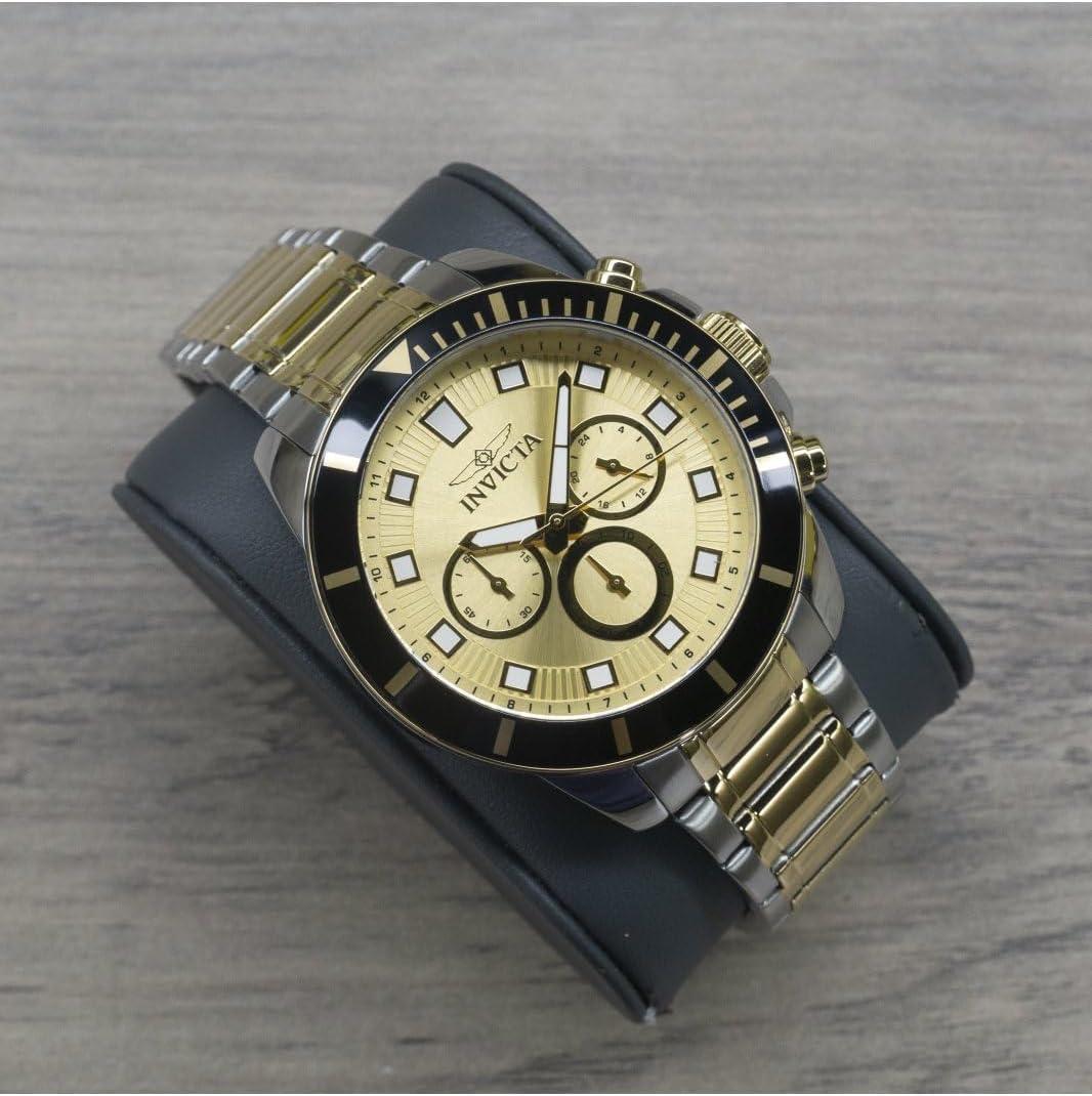 image:imageInvicta Mens 46049 Pro Diver Quartz Chronograph Gold Dial Watch