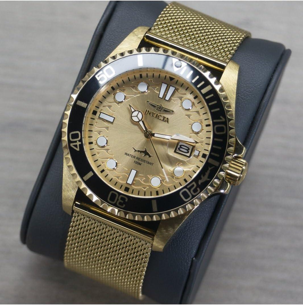 image:imageInvicta Pro Diver Stainless Steel Mens Quartz Watch 43mmGold Black