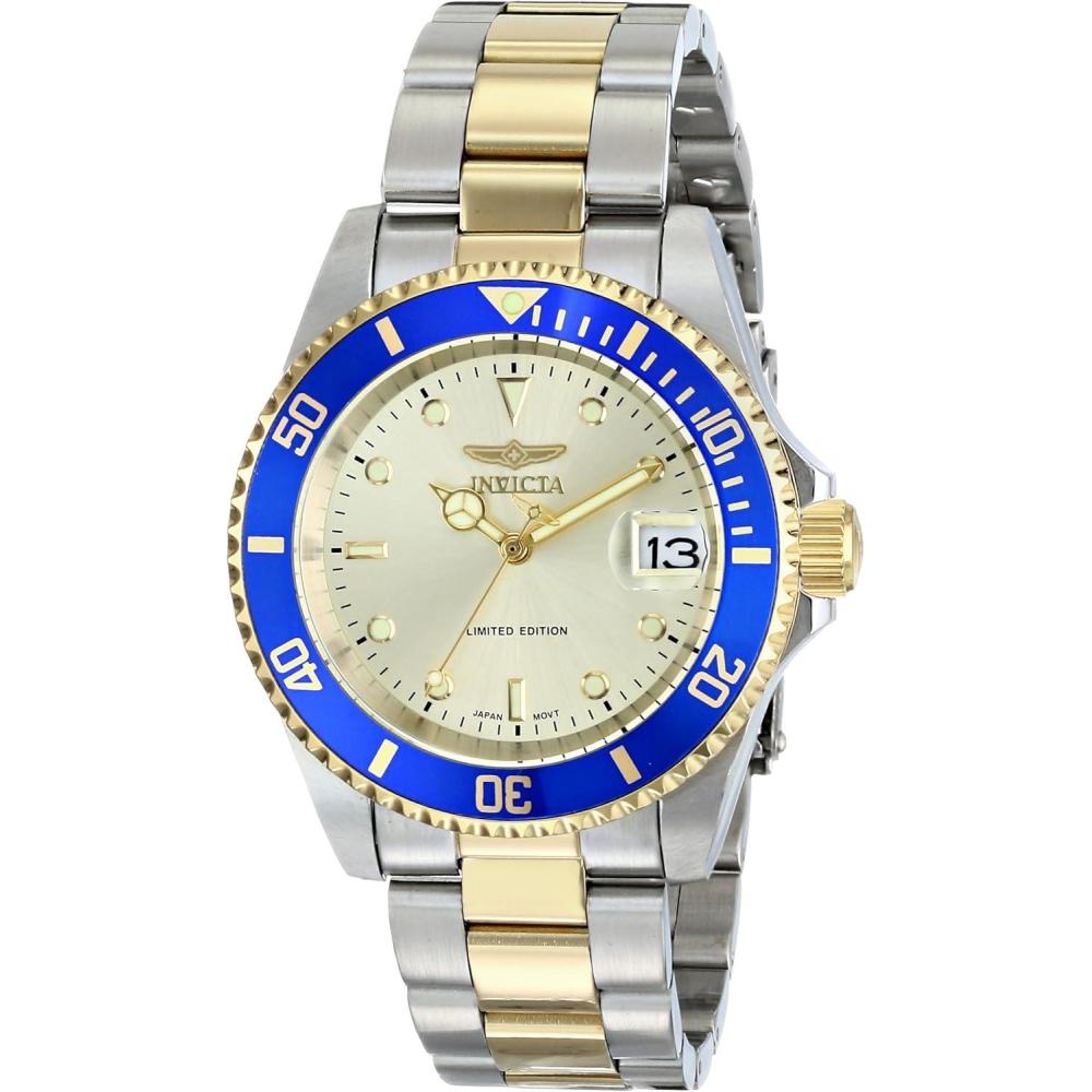 image:imageInvicta Mens ILE8928OBASYB Limited Edition Pro Diver TwoTone Automatic Watch with Link Bracelet