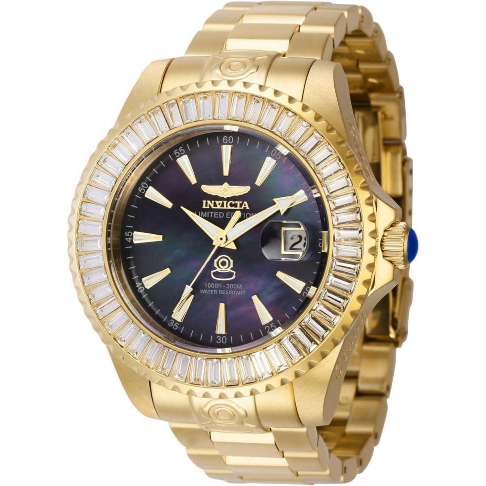image:imageInvicta Pro Diver Automatic Mens Watch wMother of Pearl Dial 47mm Gold 44315