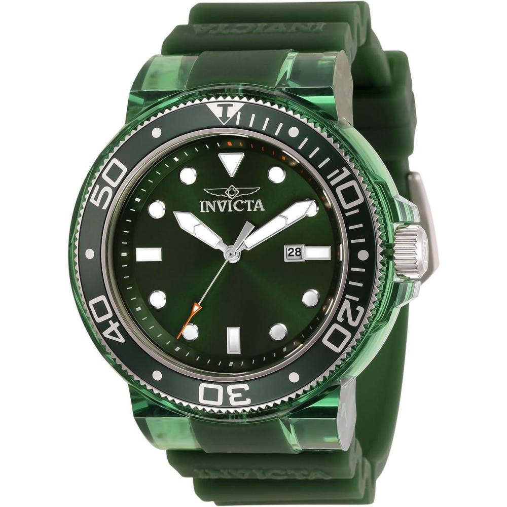 image:imageInvicta Pro Diver Men 5150mm Stainless Steel Plastic Aluminum Green Silver Steel Green dial